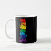Cat Stack Rainbow Gay Pride Niedlich Lgbt Animal P Kaffeetasse (Links)