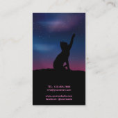 Cat Star Sky Visitenkarte (Rückseite)