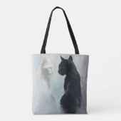 Cat Stare Tote Bag Umverpackung für Katzen Liebhab Tasche (Rückseite)