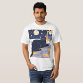 Cat Starry Day Van Gogh Cat for Cat Lover Cat Sun T-Shirt (Vorne ganz)