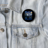 Cat Starry Night Van Gogh Cat Art Lover Funny Cat Button (Beispiel)