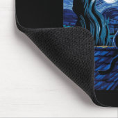 Cat Starry Night Van Gogh Cat Art Lover Funny Cat Mousepad (Ecke)
