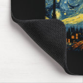 Cat Starry Night Van Gogh Cat for Cat Lover Cat Mo Mousepad (Ecke)