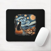Cat Starry Night Van Gogh Cat for Cat Lover Cat Mo Mousepad (Mit Mouse)