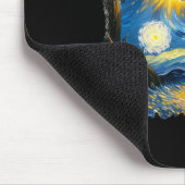 Cat Starry Night Van Gogh Cat for Cat Lover Cat Mo Mousepad (Ecke)