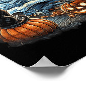 Cat Starry Night Van Gogh Cat for Cat Lover Cat Mo Poster (Ecke)