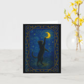 Cat Starry Night Van Gogh Cat Funny Cat Lover Mom  Karte (Gelbe Blume)
