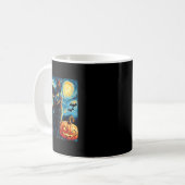 Cat Starry Night Van Gogh Cat Lover Pumpkins Baske Kaffeetasse (Vorderseite Links)