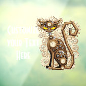 Cat Steampunk Vintag Retro Style Machine Fensteraufkleber (Blatt 3)