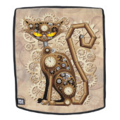 Cat Steampunk Vintag Retro Style Machine Rucksack (Abnehmbare Front)