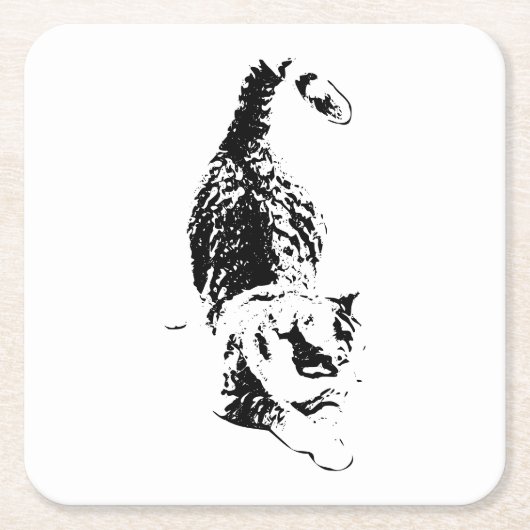 Cat Steps Through Fall Shadows Rechteckiger Pappuntersetzer (Vorderseite)