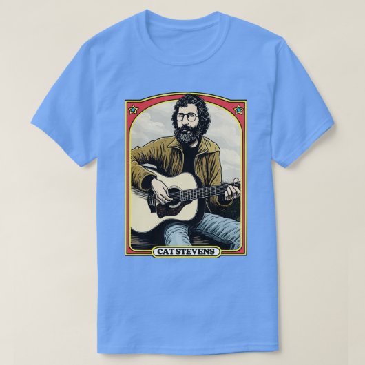 Cat Stevens Retro Fan Kunstwerk Illustration T-Shirt (Design vorne)