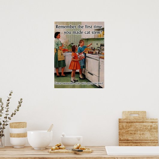 Cat Stew Funny Poster Print Spaß (Küche)