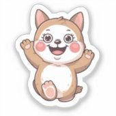 Cat Sticker,,Cute Cat Sticker,,Kawaii Cat Sticker, Aufkleber (Vorderseite)