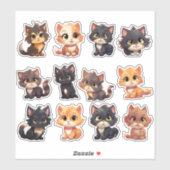 Cat Stickers die Aufkleber (Blatt)