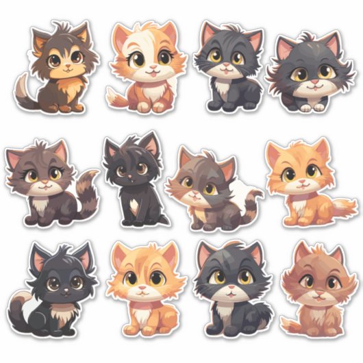 Cat Stickers die Aufkleber (Vorderseite)