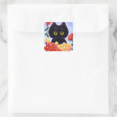 Cat Stickers Niedlich Black Rose Blume Creationart (Tasche)