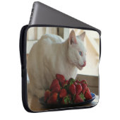 Cat & Strawberries Laptop-Sieb! Laptopschutzhülle (Vorne Rechts)