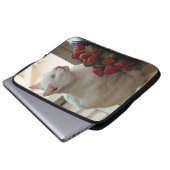 Cat & Strawberries Laptop-Sieb! Laptopschutzhülle (Vorne Knopf)