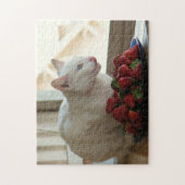 Cat & Strawberries Puzzle! Puzzle (Vertikal)