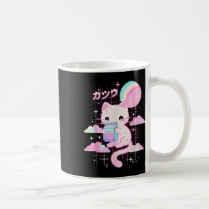 Cat Strawberry Milk Anime 90er japanische Katze Ja Kaffeetasse