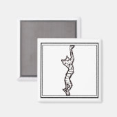 Cat Stretch Doodlenut von Cussdum Designs Magnet (Vorderseite/Rückseite)