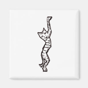 Cat Stretch (kein Rahmen) von Cussdum Designs Magnet