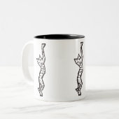 Cat Stretch! Zweifarbige Tasse (Vorderseite Links)