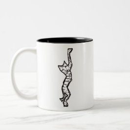 Cat Stretch! Zweifarbige Tasse