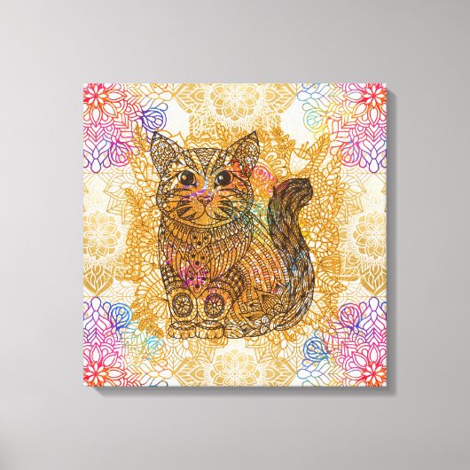 Cat Stretched Canvas Print Leinwanddruck (Vorderseite)