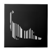 CAT STRETCHING BAR CODE Pet Barcode Muster Fliese (Vorderseite)