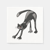 Cat Stretching Paper Napkins Serviette (Vorderseite)