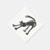 Cat Stretching Paper Napkins Serviette (Ecke)