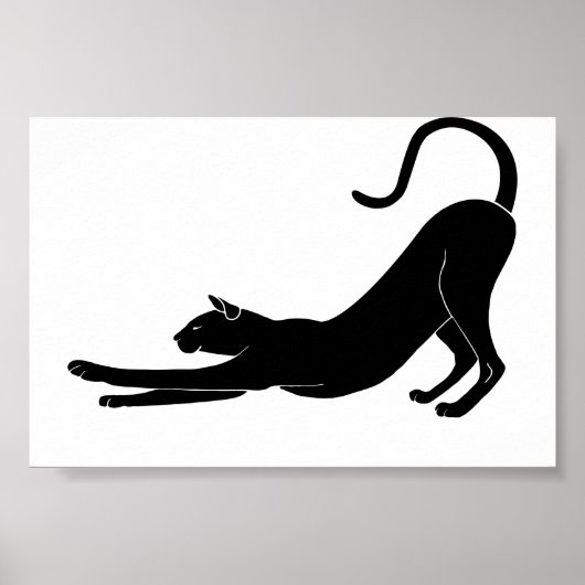Cat Stretching Poster (Vorne)