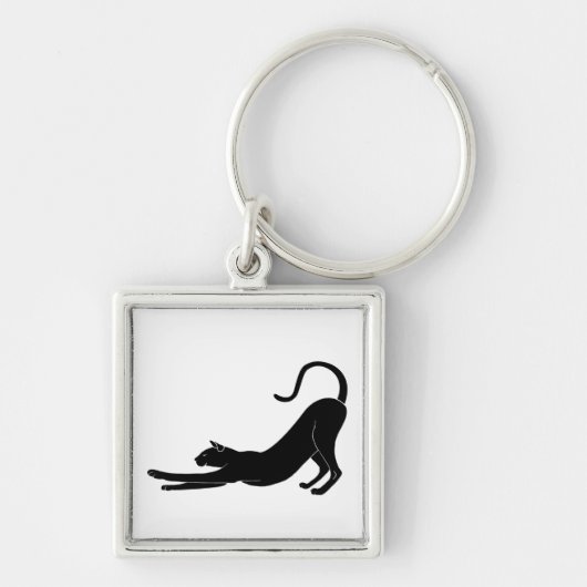 Cat Stretching Schlüsselanhänger (Vorne)