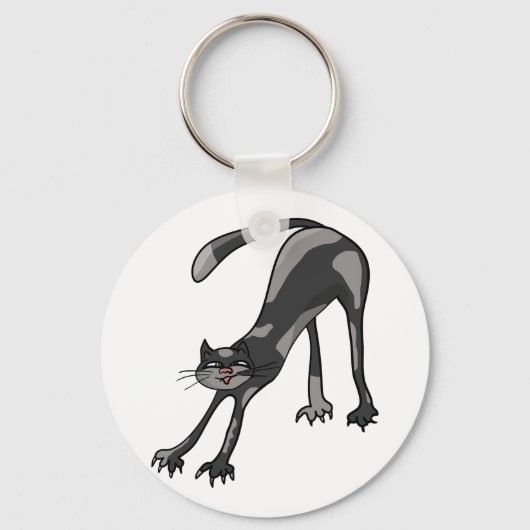 Cat Stretching Schlüsselanhänger (Rückseite)