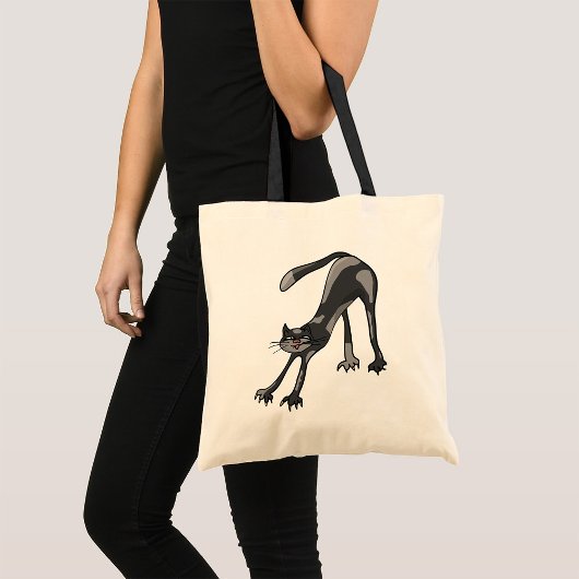 Cat Stretching Tote Bag Tragetasche