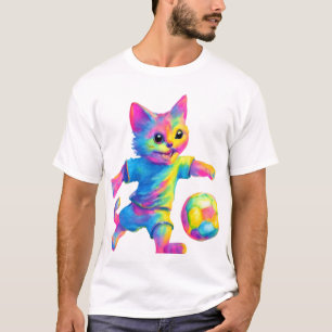 Cat Striker - Niedliche Fußballspielkatze T-Shirt