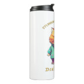 Cat Stubborn kümmert sich um Niedlichen, erstaunli Thermosbecher (Nach links gedreht)