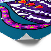 Cat Sugar Skull Cute Cat For Cat Lover Cat-m  Poster (Ecke)