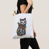 Cat Sugar Skull Mexico Calavera Dia De Los Muertos Tasche (Von Nahem)