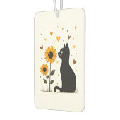Cat Sunflower Christmas Tree Sun Flower Cat Lover Autolufterfrischer (Links)