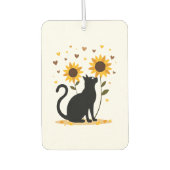 Cat Sunflower Christmas Tree Sun Flower Cat Lover Autolufterfrischer (Vorderseite)