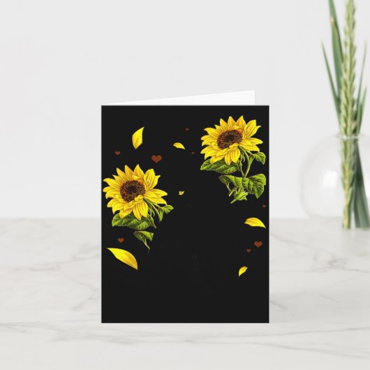 Cat Sunflower Christmas Tree Sun Flower Cat Lover Karte (Vorderseite)