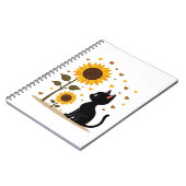 Cat Sunflower Christmas Tree Sun Flower Cat Lover Notizblock (Linke Seite)