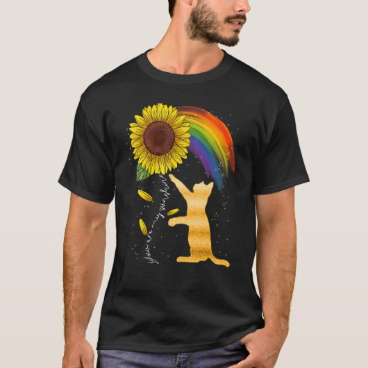 Cat Sunflower Rainbow For Cat  Cat Mom Women T-Shirt (Vorderseite)