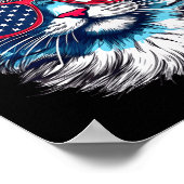 Cat Sungles Usa Flag 4. Juli Cat Graphic Poster (Ecke)