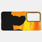 Cat Sunset Samsung Galaxy Hülle (Linke Seite)