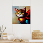 Cat Superhero Poster (Küche)