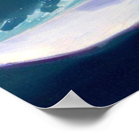 Cat Surfing Poster (Ecke)